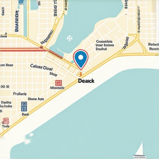 Map of Virginia Beach showing business and landmarks