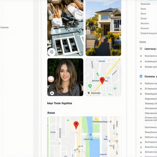 Screenshot of a Google My Business dashboard with business info, photos, reviews, and insights.