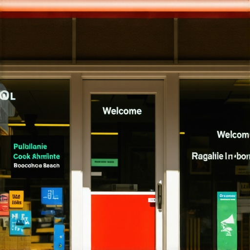 Business storefront with vibrant signage in Virginia Beach