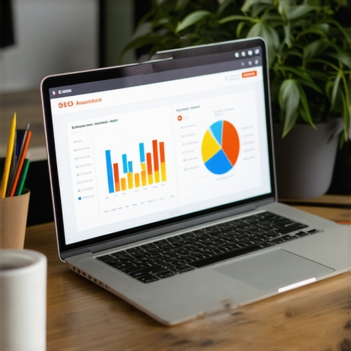 Laptop and SEO tools for improving local business rankings in Virginia Beach