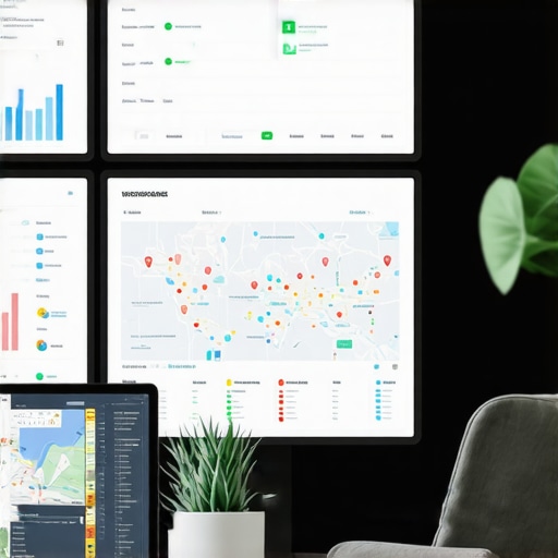 Screen showing SEO analytics, maps, and local business data for Virginia Beach