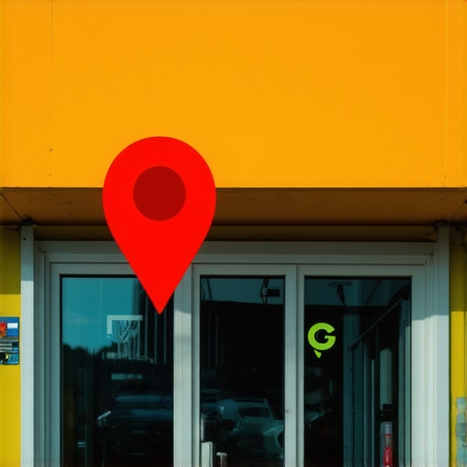 A coastal Virginia Beach shopfront highlighted with a Google Maps marker overlay, representing local SEO success.