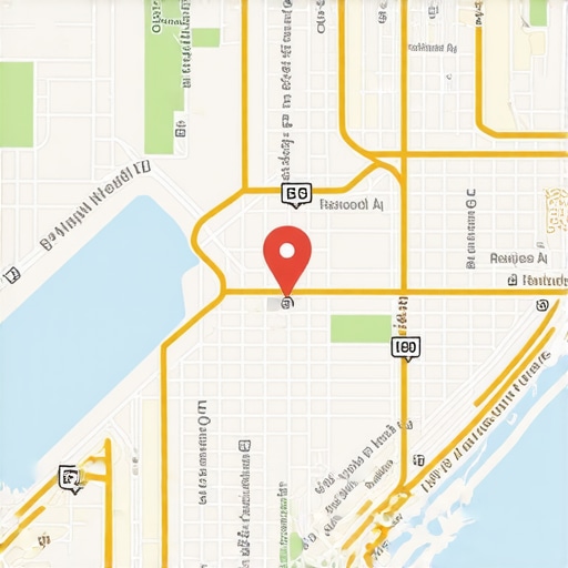 Map of Virginia Beach showing optimized local business locations with landmarks