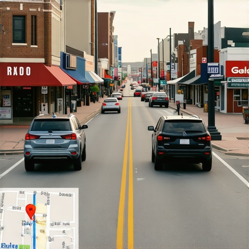 Map markers highlighting Virginia Beach shops and Google Maps interface with local business pins.